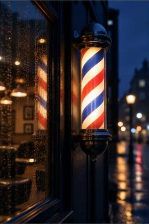 Dog grooming barber-pole light